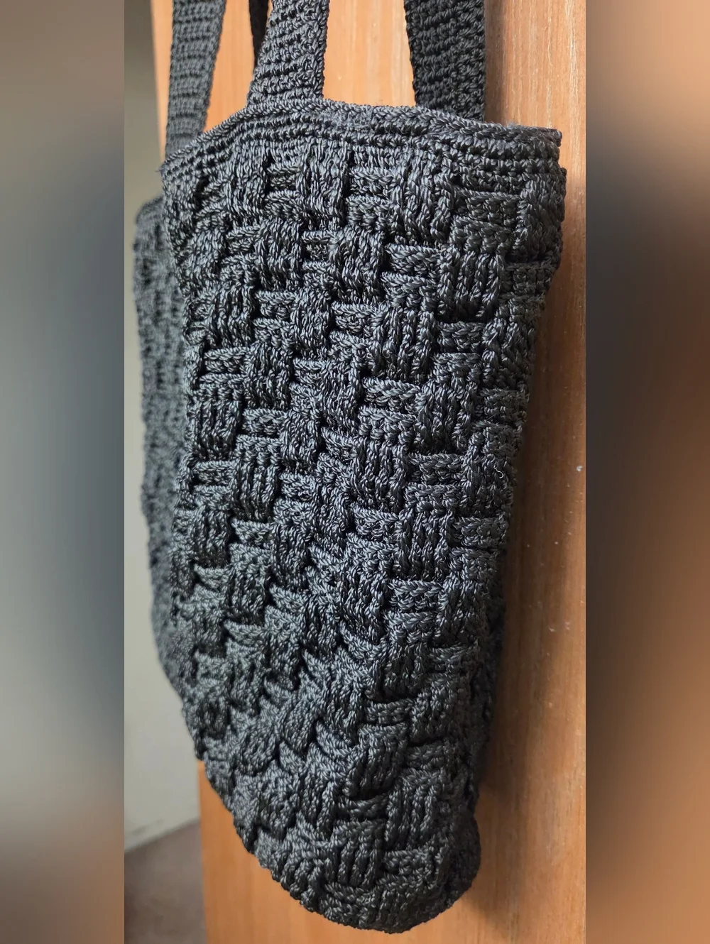 The Sak Black Woven Crochet Shoulder Bag - Picture 2 of 9